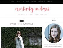 Tablet Screenshot of creativityindoses.com
